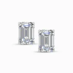 Regal Spectrum Emerald Cut Lab Diamond Earring Studs