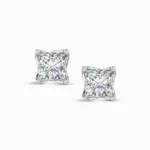 Seraphic Petal Princess Cut Lab Diamond Earring Studs