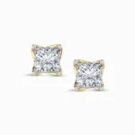Seraphic Petal Princess Cut Lab Diamond Earring Studs