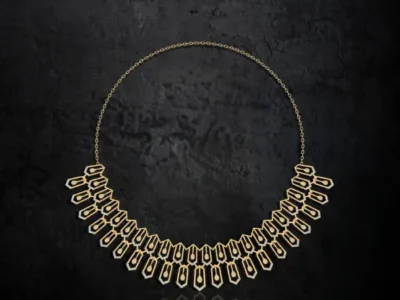 shimmery-geometric-design-diamond-necklace