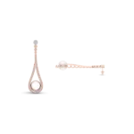 Aurora Veil Pearl Long Drop Lab Grown Diamond Earrings