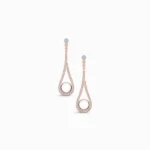 Aurora Veil Pearl Long Drop Lab Grown Diamond Earrings