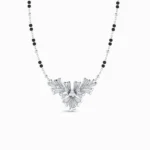 Charming-Bow-Lab-Grown-Diamond-Mangalsutra-Pendant-White-Gold-Front-View