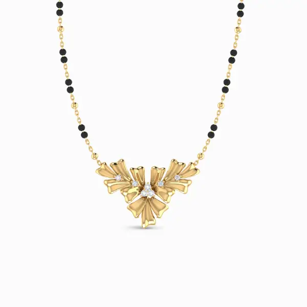 Charming-Bow-Lab-Grown-Diamond-Mangalsutra-Pendant-Yellow-Gold-Front-View Charming-Bow-Lab-Grown-Diamond-Mangalsutra-Pendant-Yellow-Gold-Front-View