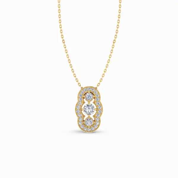Chic-Lab-Grown-Solitaire-Diamond-Pendant-Yellow-Gold-Front-View