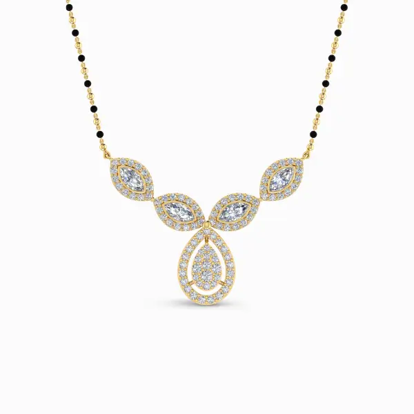 Divine-Unity-Lab-Grown-Diamond-Mangalsutra-Pendant-Yellow-Gold-Front-View