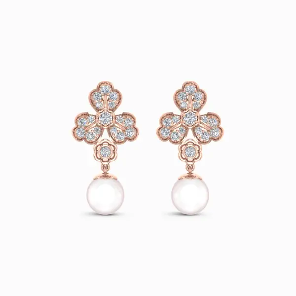 Drops of Pearl Lab Grown Diamond Earrings Drops of Pearl Lab Grown Diamond Earrings