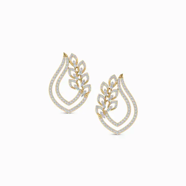 Fia Leaf Elegance Lab Grown Diamond Earrings Fia Leaf Elegance Lab Grown Diamond Earrings