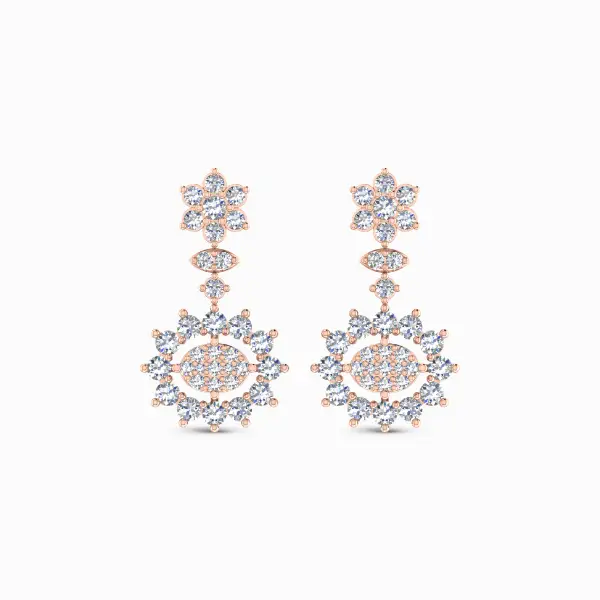 Gleaming Drop Lab Grown Diamond Earrings