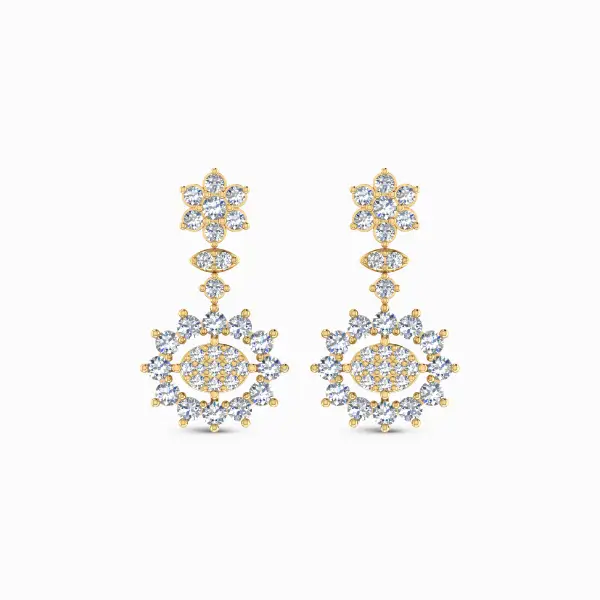 Gleaming Drop Lab Grown Diamond Earrings