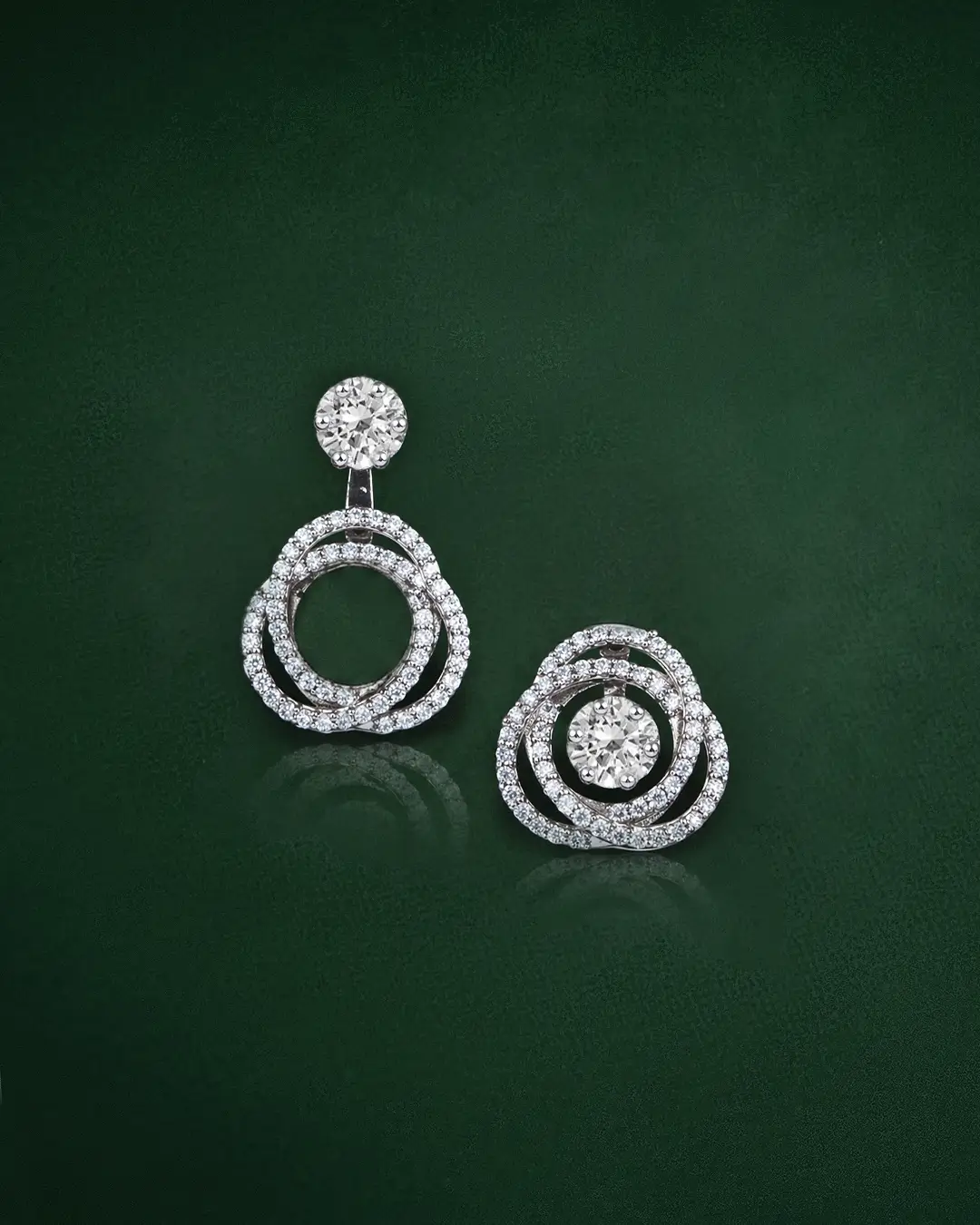 Lab-Grown-Diamond-solitaire earrings
