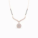 golden-gleam-lab-grown-diamond-mangalsutra-pendant-rose-gold-front-View