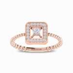 Princess Halo Natural Diamond Ring