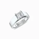 Princess-Cut-Natural-Diamond-Men’s-Ring-White-Gold-Side-View