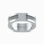 Princess-Quartet-Men’s-Ring-White-Gold-Front-View