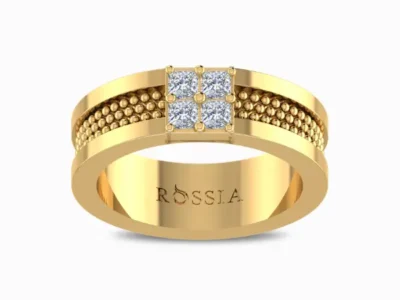 Princess Quartet Natural Diamond Men's Ring