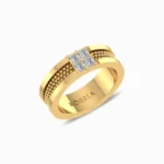 Princess-Quartet-Men’s-Ring-Yellow-Gold-Side-View