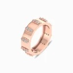 Shimmering-Wedding-Band-For-Him-Rose-Gold-Side-View
