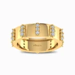 Shimmering Lab Diamond Wedding Band For Him