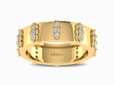 Shimmering Lab Diamond Wedding Band For Him