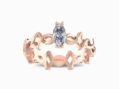 Stunning-Marquise-Cut-Lab-Grown-Solitaire-Ring-Rose-Gold-Front-View