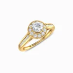Timeless-Lab-Grown-Diamond-Ring-Yellow-Gold-Side-View