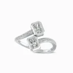 1.40-Ct-Dual-Radiance-Bypass-Lab-Grown-Diamond-Ring-White-Gold-Front-View