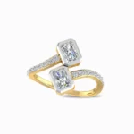 1.40-Ct-Dual-Radiance-Bypass-Lab-Grown-Diamond-Ring-Yellow-Gold-Front-View