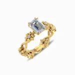 1.51-Ct-Emerald-Cut-Floral-Natural-Diamond-Ring-Yellow-Gold-Side-View