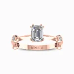1.51-Ct-Emerald-Cut-Solitaire-Lab-Grown-Diamond-Promise-Ring-Rose-Gold-Front-View