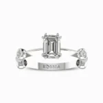 1.51-Ct-Emerald-Cut-Solitaire-Lab-Grown-Diamond-Promise-Ring-White-Gold-Front-View