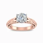 1.92-Ct-Round-Solitaire-Lab-Grown-Diamond-Engagement-Ring-Rose-Gold-Front-View