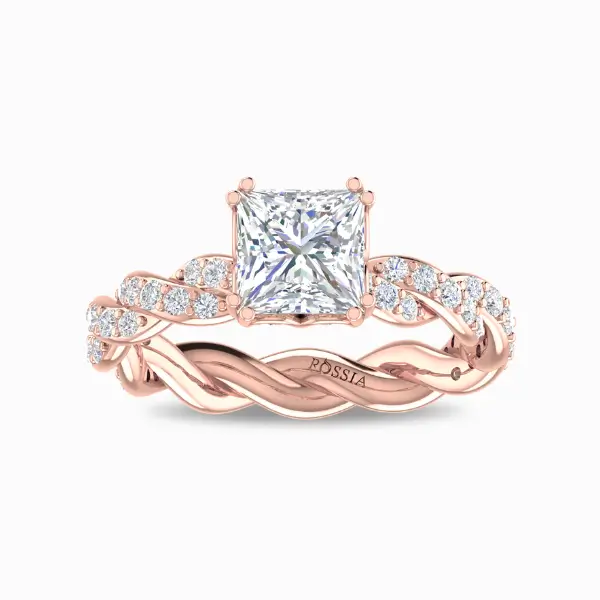 2.15-Ct-Princess-Cut-Lab-Grown-Diamond-Engagement-Ring-Rose-Gold-Front-View
