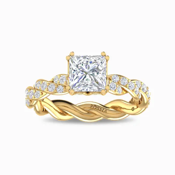 2.15-Ct-Princess-Cut-Lab-Grown-Diamond-Engagement-Ring-Yellow-Gold-Front-View