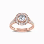 0.92-carat-cushion-cut-natural-diamond-engagement-ring-rose-gold-front-view