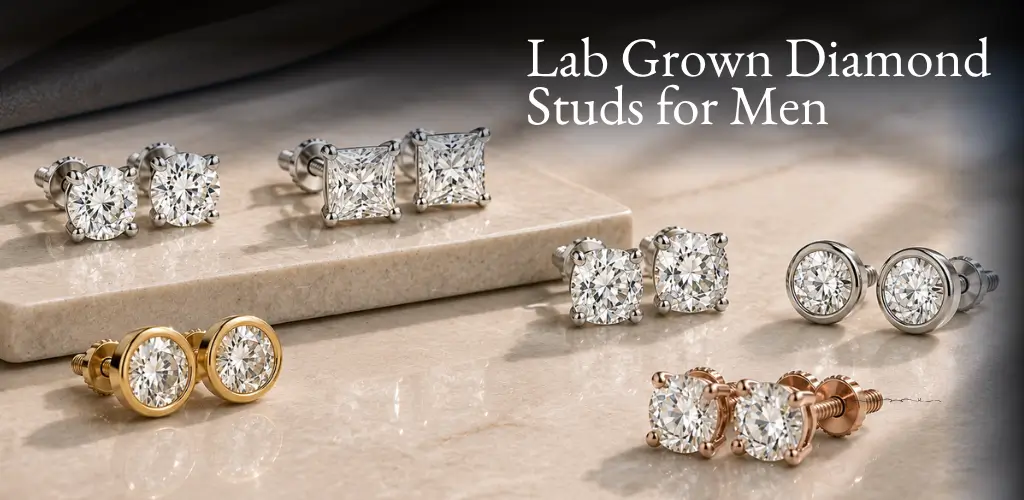 Lab Grown Diamond Studs for Men